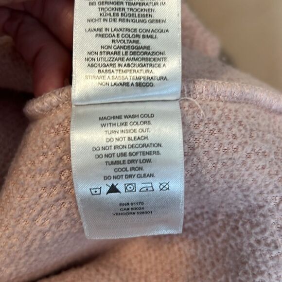 Fila szXL (seems smaller) pink pull over sherpa style hoodie GUC - Picture 7 of 10